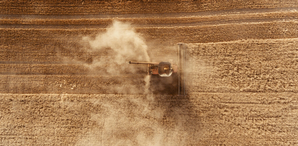 Harvester on farm Condobolin