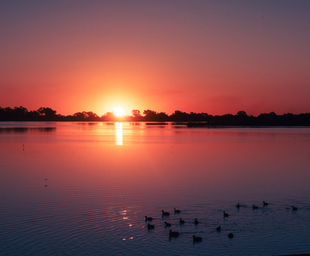 Sunset Gum Bend Lake