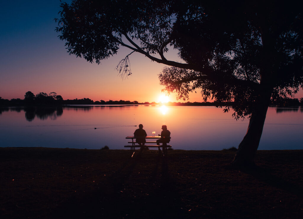 Sunset Gum Bend lake