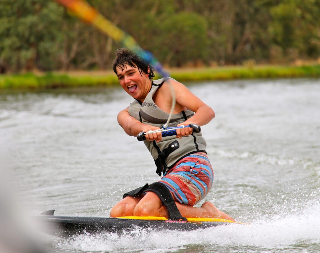 Wakeboarding on Lake Cargelligo